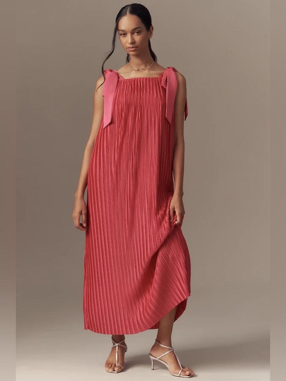 English Factory Tie Strap Pleated Dress NWTs
